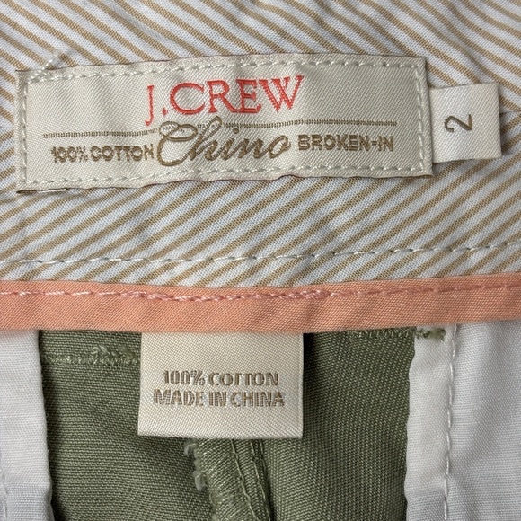 J crew broken in chino shorts cotton green 2 - Picture 3 of 6